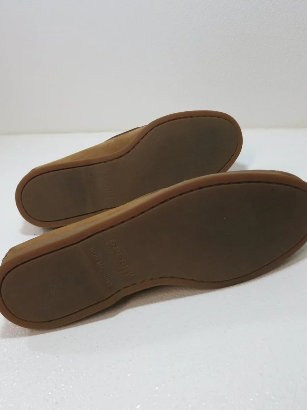 Sperry Top-Sider Natural Nubuck Leather Comfort Deck Boat Shoes Footwear 11 M